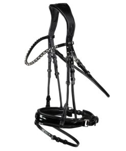Alternative view of Horze Clermont Ergonomic Crystal Bridle Cob Black