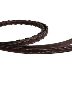 Huntley Fancy Stitch Rubber Laced Rein