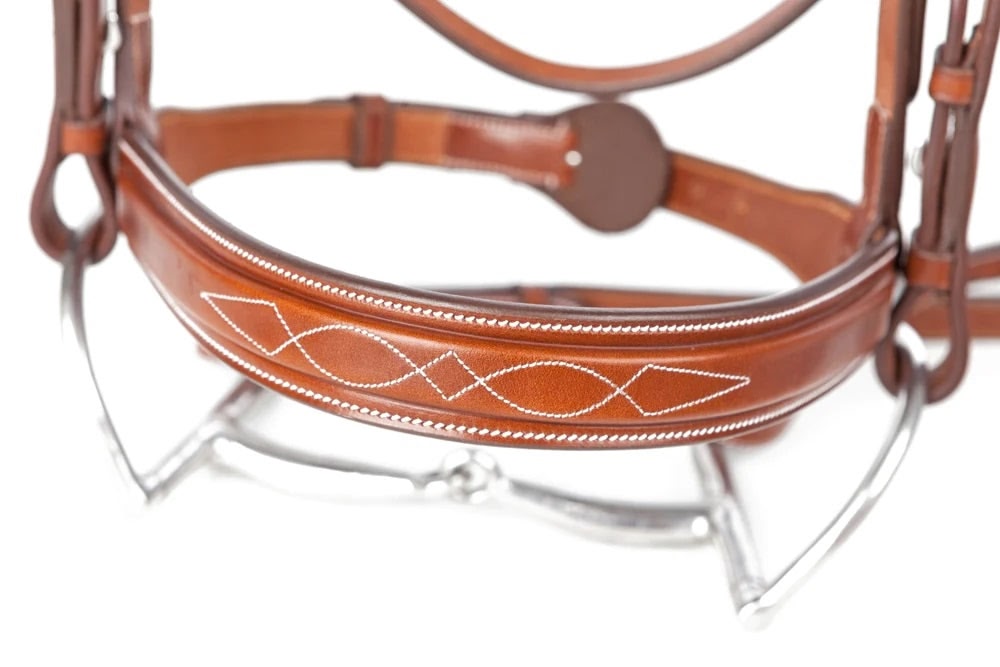 Huntley Sedgwick Fancy Stitched 3/4" Inch Wide Noseband