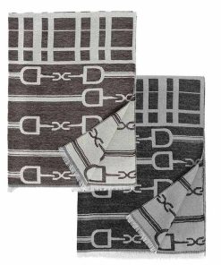 AWST Int'l Acrylic Cashmere Snaffle Bit with Plaid Scarf/Shawl