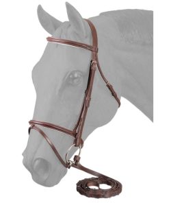 EquiRoyal Padded Flash Noseband Snaffle Bridle
