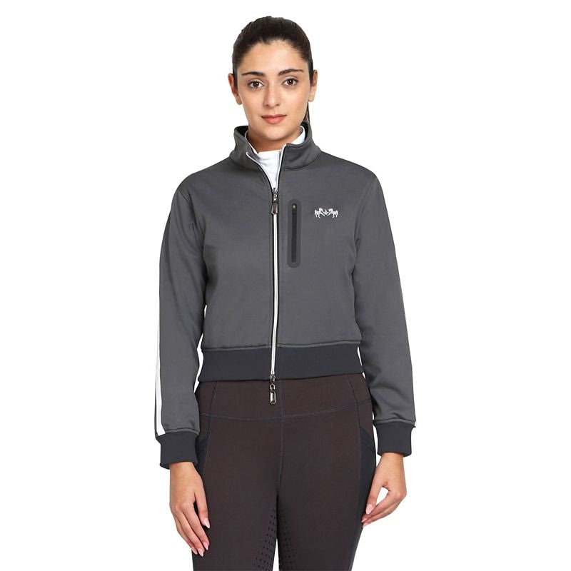 Equine Couture Ladies Cropped Jacket MD Charcoal