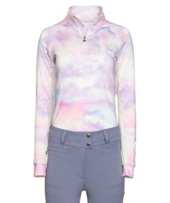 Dapplebay Ladies 1/4 Zip Top LS