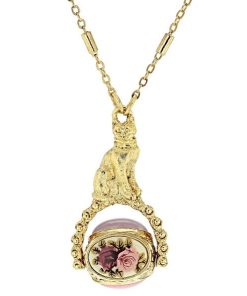 1928 Jewelry Cat Spinner Necklace