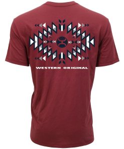 Hooey Mens Eldorado Cordovan Crew Neck Short Sleeve T-Shirt