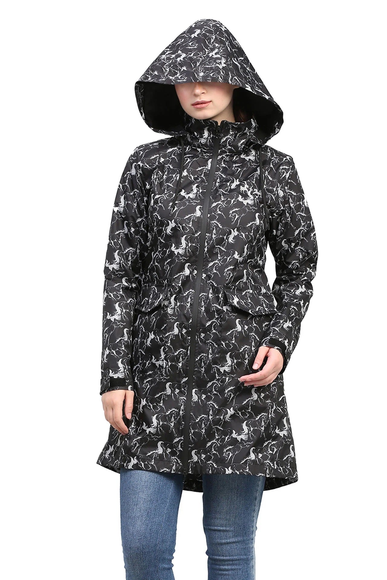Equine Couture Ladies Linear Horse Rain Jacket - Image 3