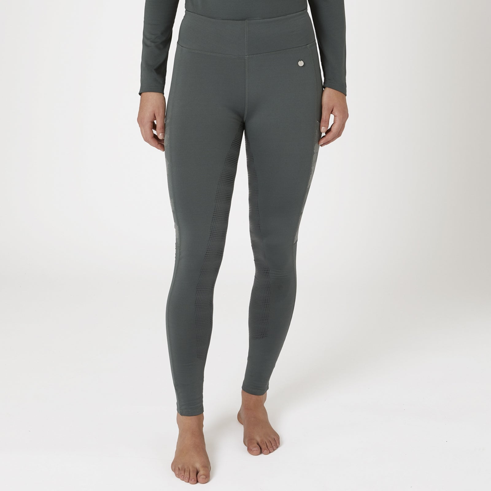Horze Ladies Luminox Tights with Reflective Print - Image 5