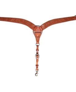 Alternative view of Circle Y Floral Tooled Breast Collar Walnut