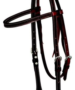 Alternative view of Cowboy Tack Spider Stamp Browband Headstall