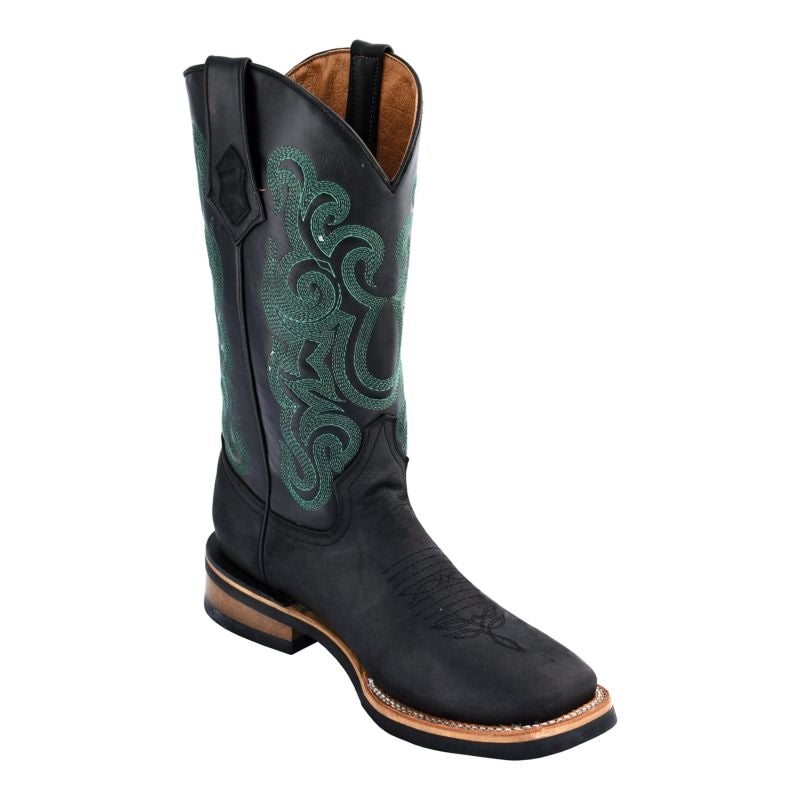 Ferrini Mens Maverick Square Toe Black Boots