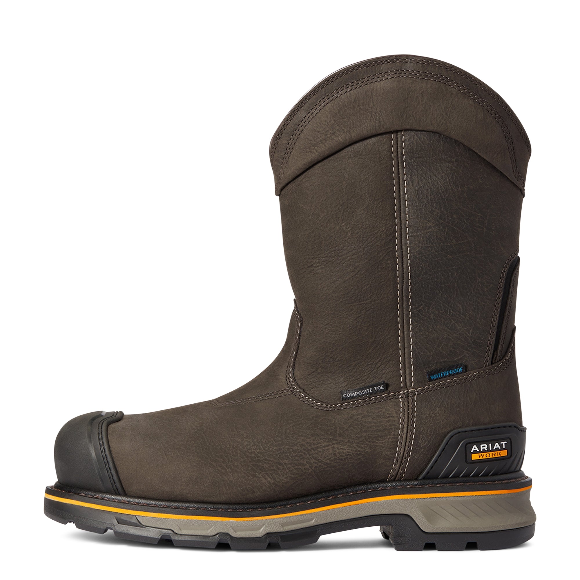 Ariat Mens Stump Jumper Pull-On Waterproof Composite Toe Work Boots - Image 3