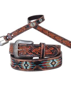 Circle Y Southwestern Inlay Belt