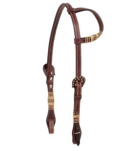 Cashel Slip Ear Headstall with Rawhide Trim