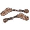 Circle Y White Daisy Filigree Spur Straps