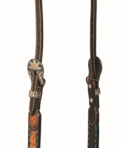 Floral Buckstitch Sl/Ear Headstall