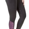 Equine Couture Ladies Smyrna Tights Small Black/Wi