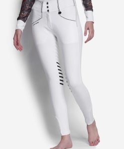 Equine Couture Ladies Saddle Stitch Extended Knee Patch Breeches