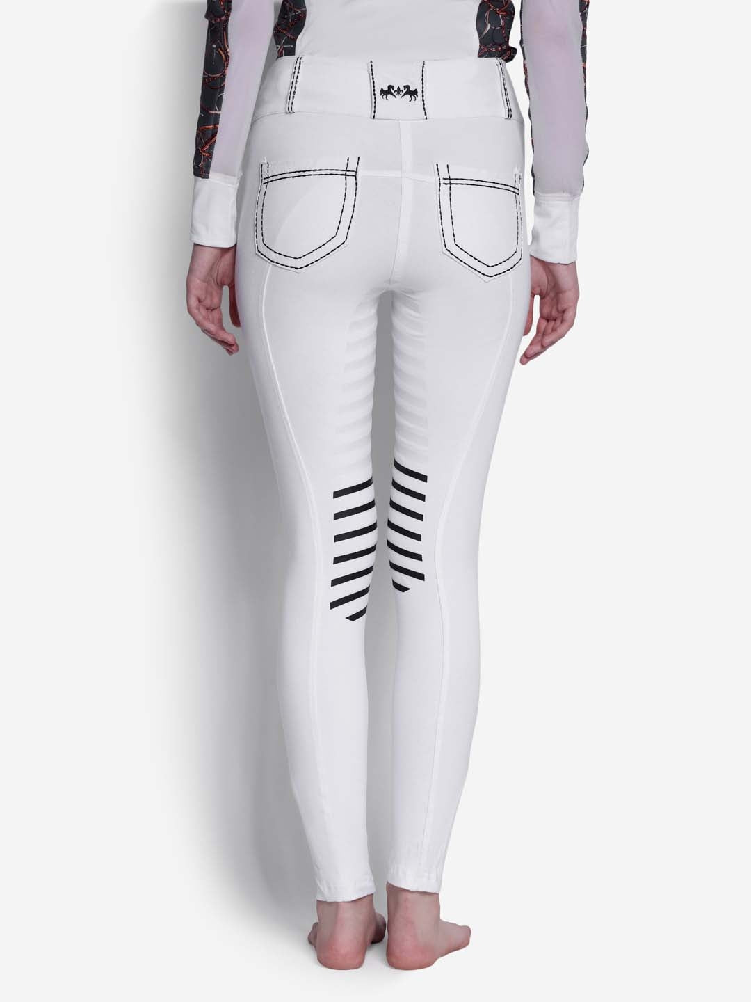 Equine Couture Ladies Saddle Stitch Extended Knee Patch Breeches - Image 3