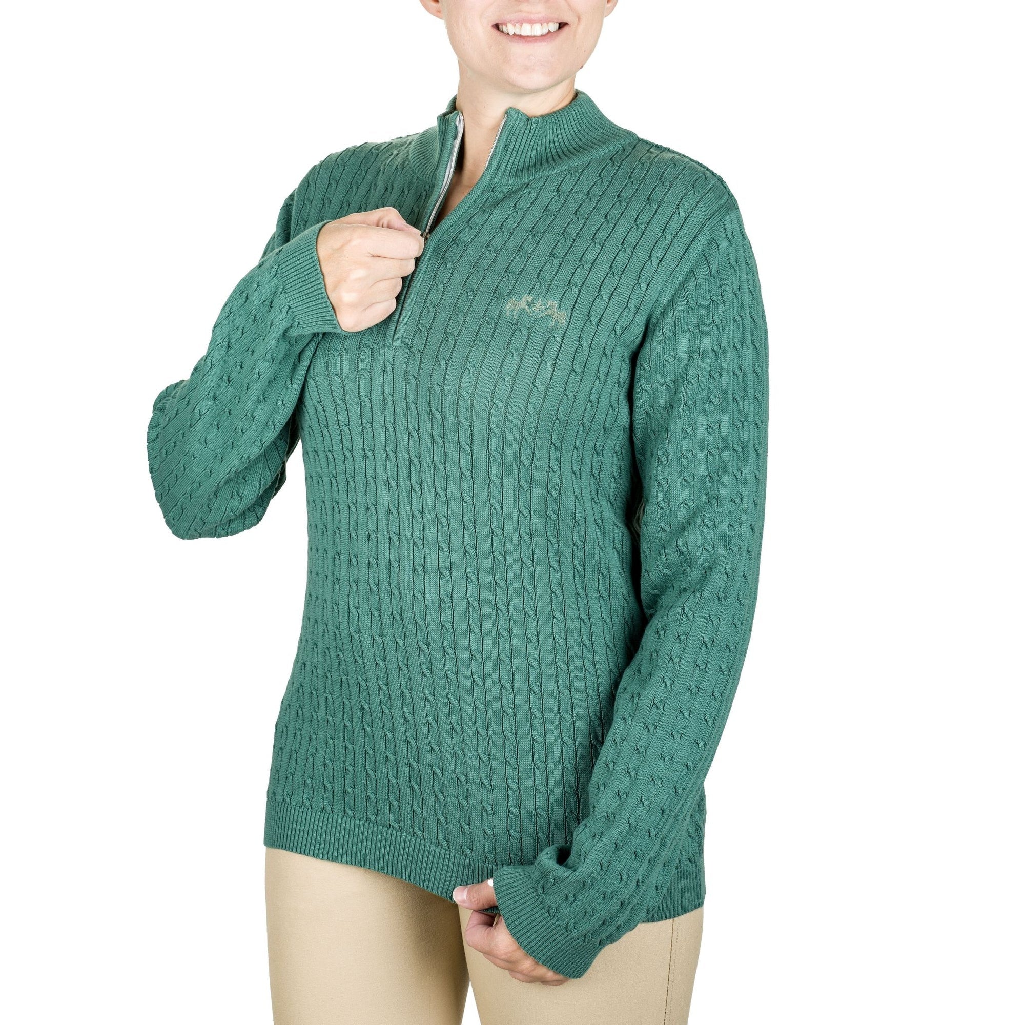 Equine Couture Ladies Zara Cable Knit Sweater - Image 3