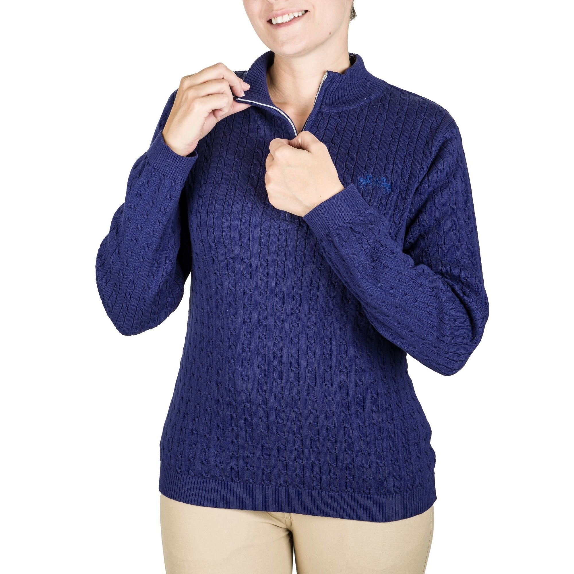 Equine Couture Ladies Zara Cable Knit Sweater - Image 2