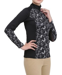 Alternative view of Equine Couture Ladies Linear Horses Sport Shirt
