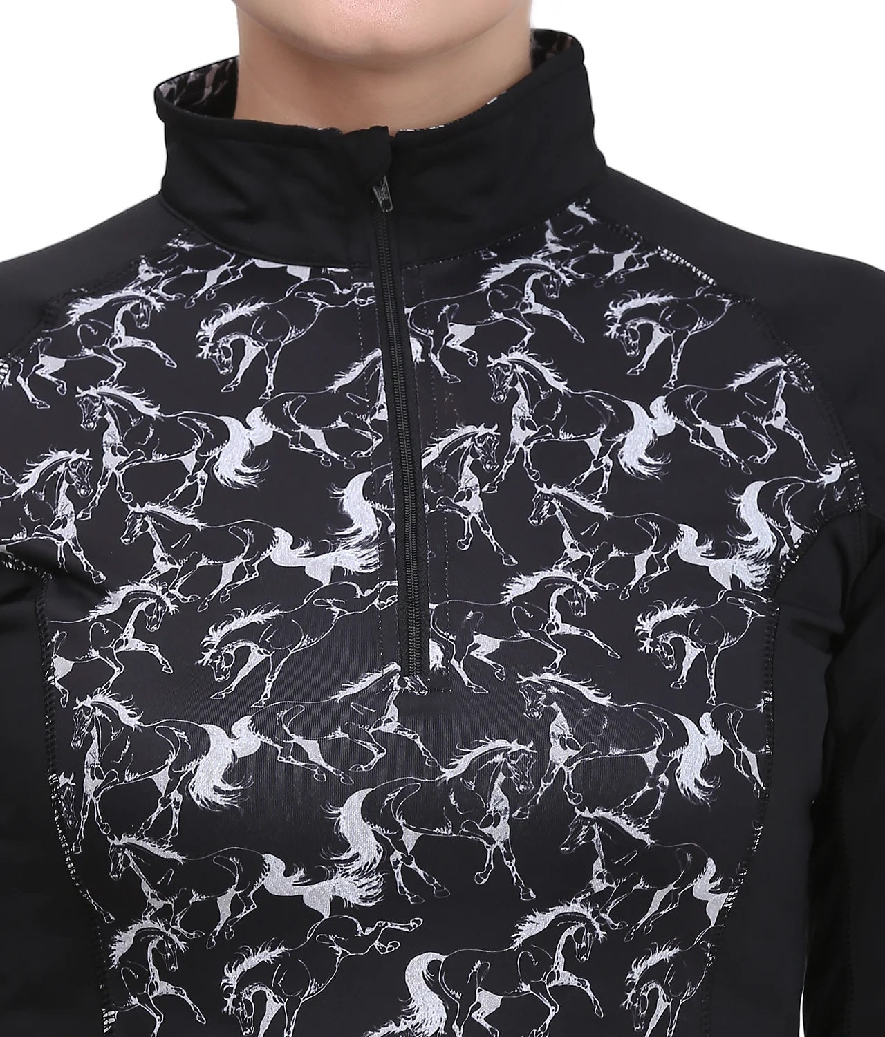 Equine Couture Ladies Linear Horses Sport Shirt - Image 4