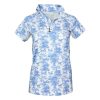 Dapplebay Ladies Equestrian Toile 1/4 Zip Short Sleeve Light Riding Top
