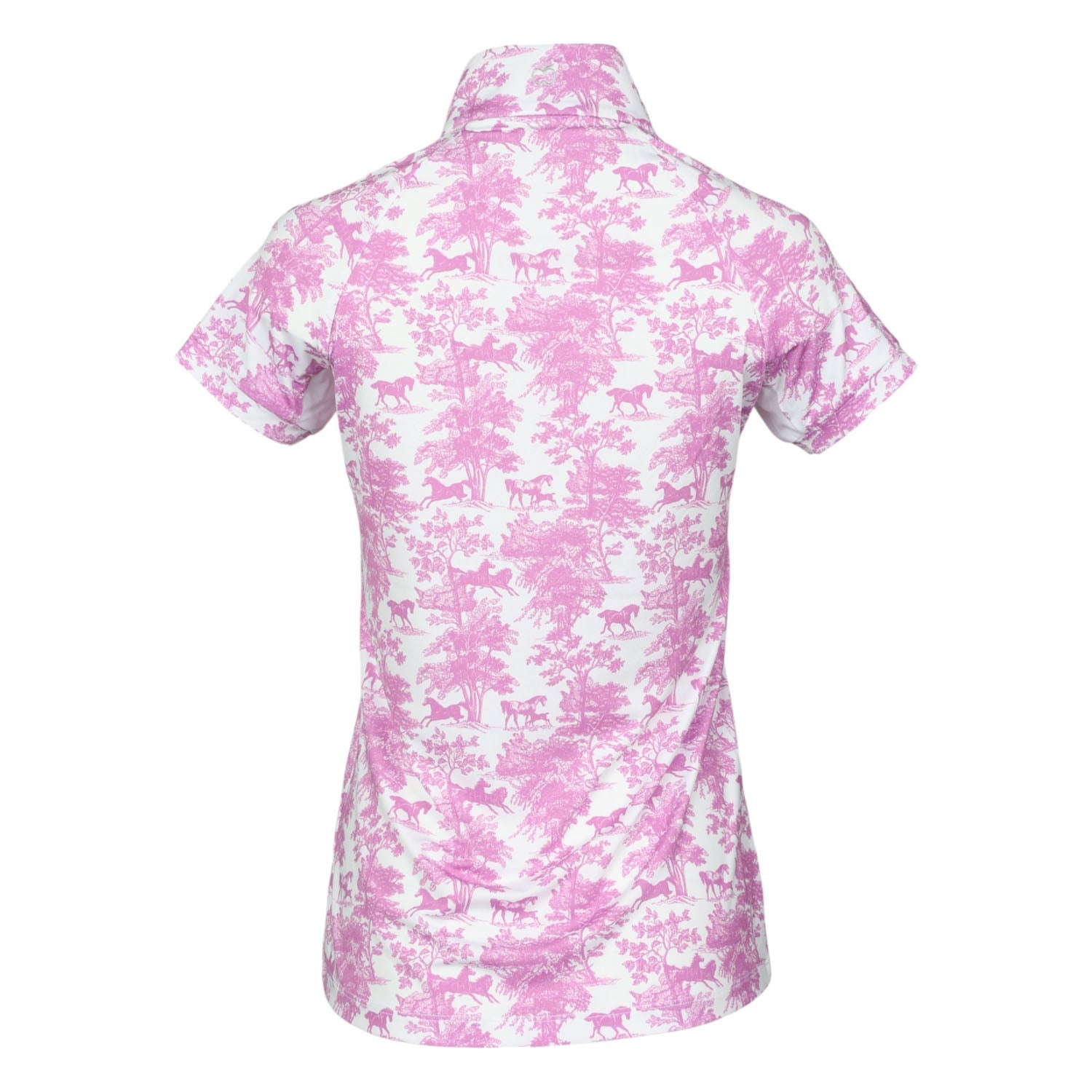 Dapplebay Ladies Equestrian Toile 1/4 Zip Short Sleeve Light Riding Top - Image 4