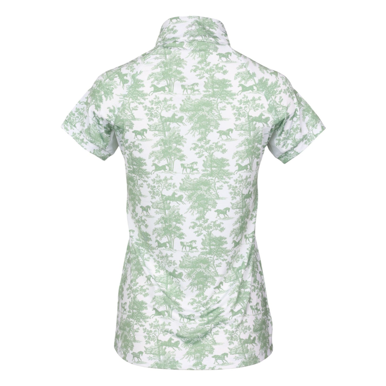 Dapplebay Ladies Equestrian Toile 1/4 Zip Short Sleeve Light Riding Top - Image 5