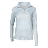 Dapplebay Ladies Gingham 1/4 Zip Long Sleeve Riding Top
