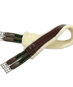 Henri de Rivel Contoured Leather Sherpa Fleece Girth