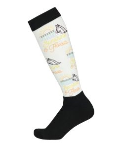 Dapplebay Sunshine & Horses Slick Boot Socks
