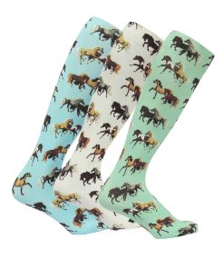 AWST Int'l Lila Horse Pairs Socks
