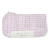 Dapplebay Gingham Western Saddle Pad-Pink/White-One Size