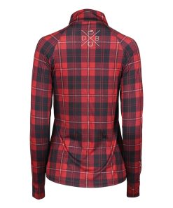 Alternative view of Dapplebay Ladies Holiday Plaid 1/4 Zip Light Riding Top