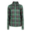 Dapplebay Ladies Holiday Plaid 1/4 Zip Light Riding Top