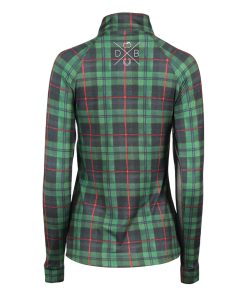 Alternative view of Dapplebay Ladies Holiday Plaid 1/4 Zip Light Riding Top
