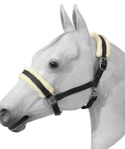 Henri de Rivel Sherpa Fleece Halter with Leather Breakaway