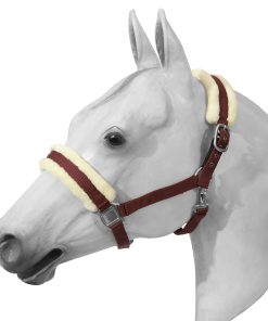 Alternative view of Henri de Rivel Sherpa Fleece Halter with Leather Breakaway