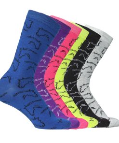 AWST Int'l Ladies Horse Heads Crew Socks - 6 pack