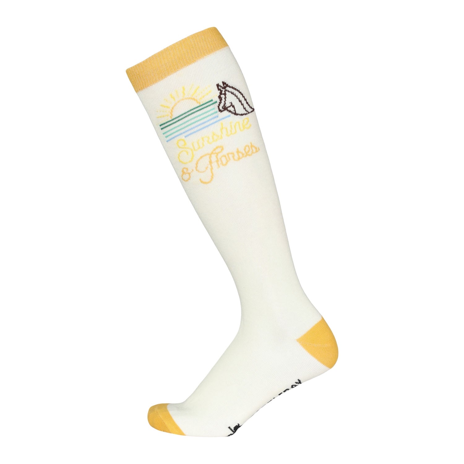 Dapplebay Sunshine & Horses Knit Boot Socks