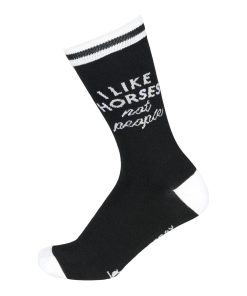 Dapplebay I Like Horses Knit Crew Socks