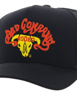Bad Company Black 5-Panel Trucker with Red / Yellow Embroidery Logo