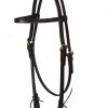 Circle Y Browband Tie Ends Headstall Horse Walnut