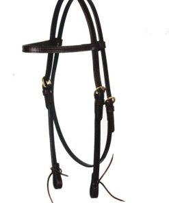 Circle Y Browband Tie Ends Headstall Horse Walnut
