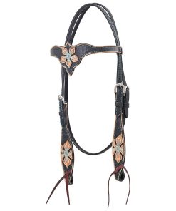 Circle Y Black Star Browband