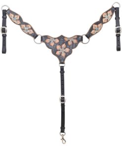 Circle Y Black Star Breast Collar