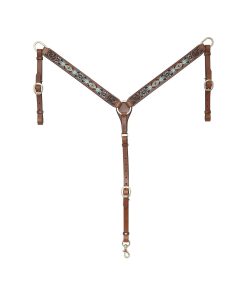 Circle Y Buckskin Beaded Breast Collar