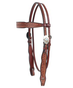 Circle Y Dawson Browband 5/8" Shaped Headstall