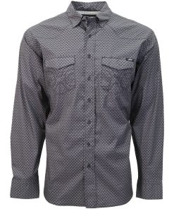 Hooey Mens Maverick Micro Texture Long Sleeve Shirt